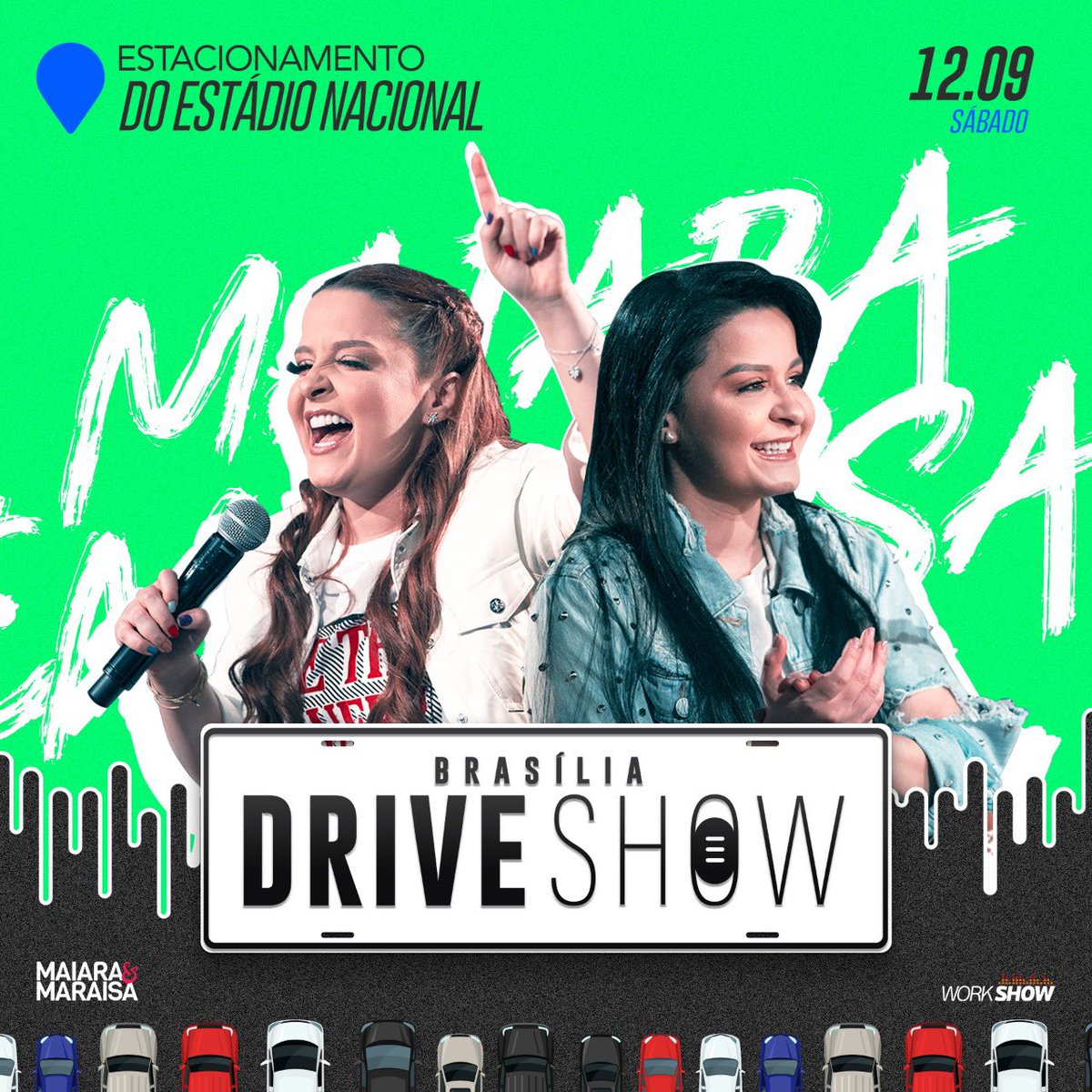 Maraisa's tweet photo. Vocês pediram e tá aí...😃➡️Dia 12 de setembro, no estacionamento do Estádio Municipal, nós temos um encontro no #BrasiliaDriveShow !!!💥💥🚗🚙 Já estamos contando os minutos pra essa experiência super diferente com vocês!!🤩Bora???🙌🏼🥰 #maiaraemaraisa #workshow https://t.co/x2p7S94BXH