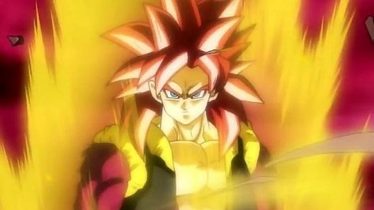 Why does Gogeta have red hair in his Super Saiyan 4 form whereas