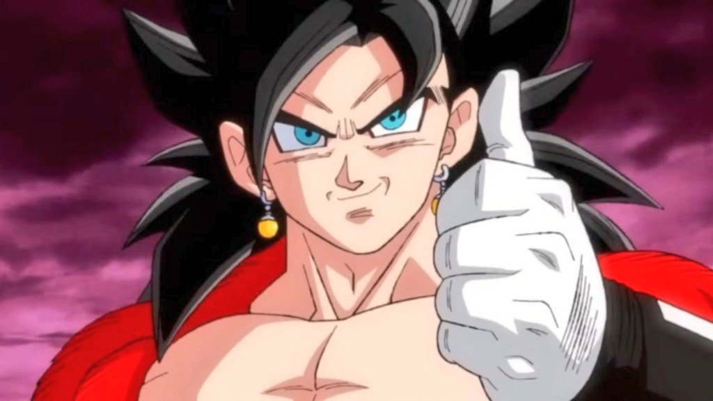 Why does Gogeta have red hair in his Super Saiyan 4 form whereas