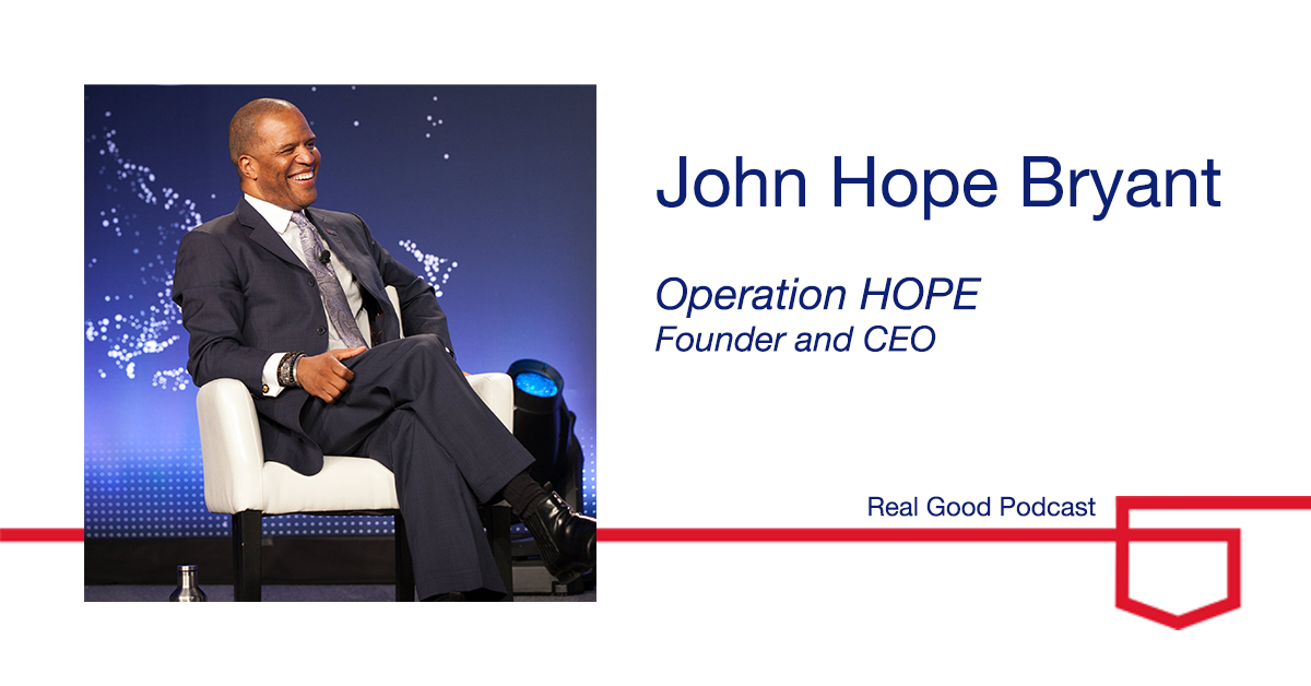 usbank's tweet photo. Have you thought about how you got where you are today? @johnhopebryant of @OperationHOPE explains the role of opportunity in finding success – and how lack of opportunity is a social justice issue -- in the latest episode of our Real Good podcast. https://t.co/M04sCySjVo https://t.co/o8x6xvuljY