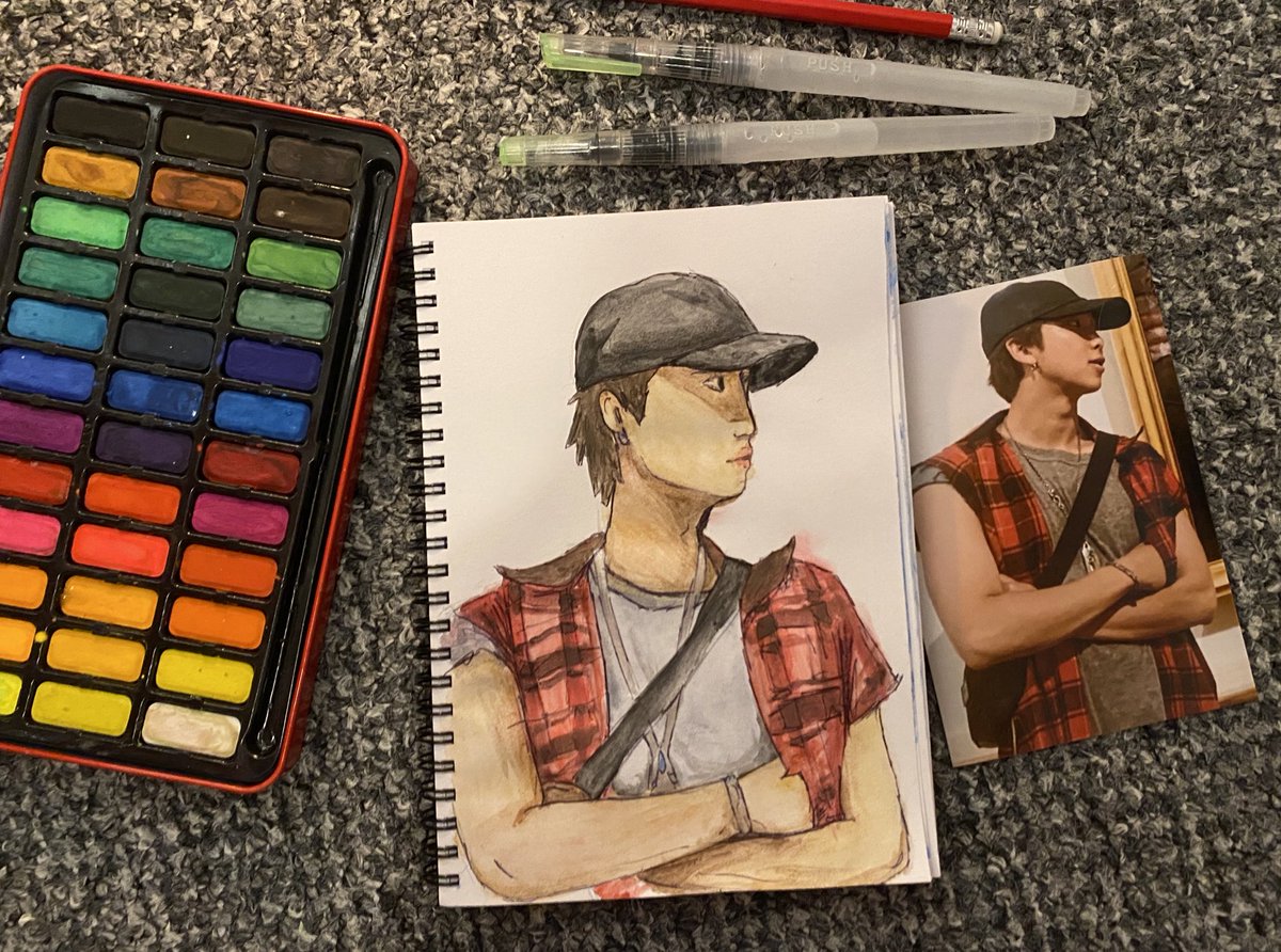 joonsbee's tweet photo. Joonie in my art style ✨🖌

((Experimenting with new water colours)) https://t.co/OCSlpZ1sYj