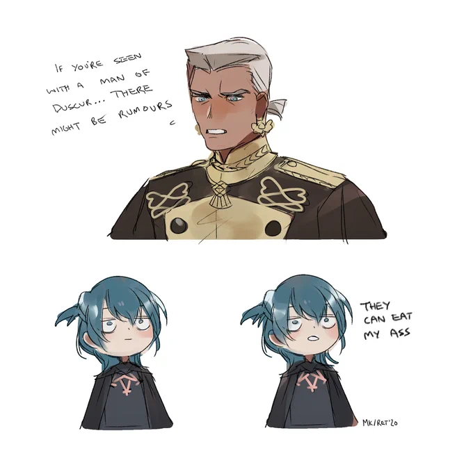 thinking abt how different fire emblem would be if byleth said what i actually said while playing #FE3H 