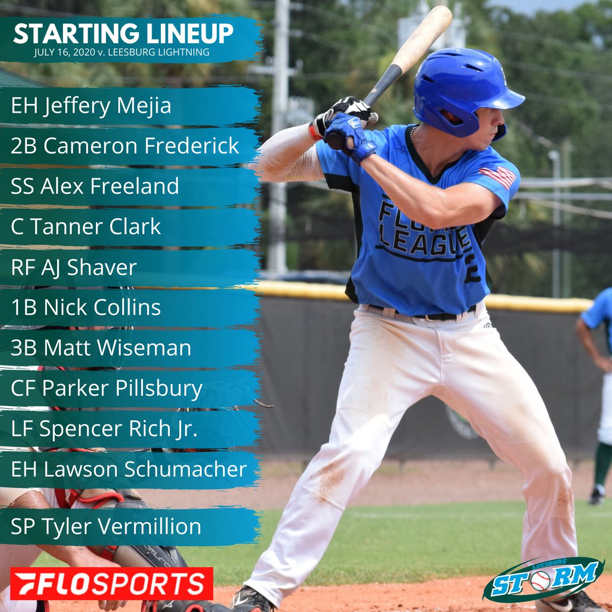 Storm_FCSL's tweet photo. Tonight’s starting lineup against the Leesburg Lightning for the third editiot of the #BadWeatherBrawl⛈ Catch the game live on FloSports: 

https://t.co/lVbK9RXB3R https://t.co/uKdD2DY1hv