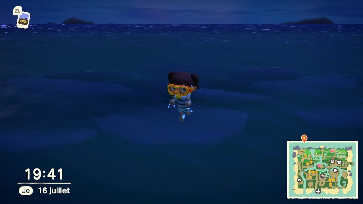 AndAurelay's tweet photo. Apres des mois sans jouer me voila à decouvrir le mode nage longtemps apres la mise à jour oups ! #AnimalCrossing #ACNH #NintendoSwitch https://t.co/NUCgLZf8lg