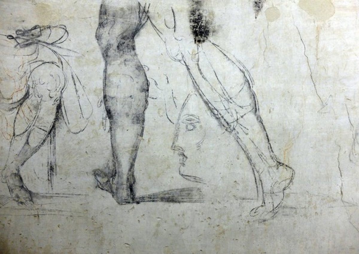 UberFacts's tweet image. A secret room under the Medici Chapels in Italy is covered in charcoal sketches by Michelangelo.

He lived there for three months while in hiding from the Pope.