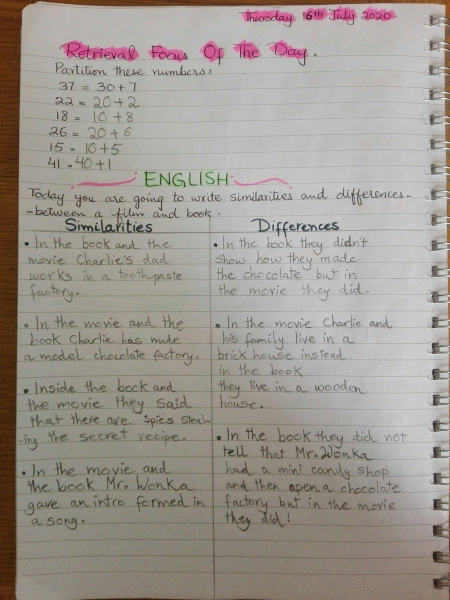 miaan_rizwan's tweet photo. @Ms_S_Nizami_WWA @winston_way @UL_Year2  Today's English and Maths work. He enjoyed the movie for his English work. https://t.co/HYztsBVmum