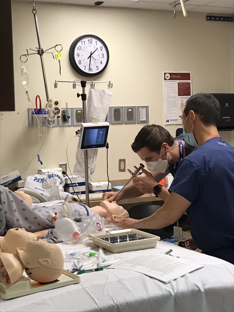 UHcleENT's tweet photo. #COVID canοΏ½οΏ½t stop our #ResidENT #education. First successful day of #ENTbootamp @metrohealthCLE for our #ENTerns and #ENTwos with #socialdistanding measures was a success! Day 2 to come with more learners! https://t.co/CRm0ezfmBw