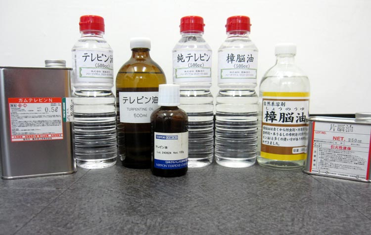 発泡ウルシ Diyうるし部 なるほど ありがとうございます あの缶の方のガムテレピンはいわゆる純テレピンで 中身はヤスハラケミカル製のものだと思います Aピネンの純度でいえば 片脳油よりもこちらのほうが高いですが どちらも残留するものはない