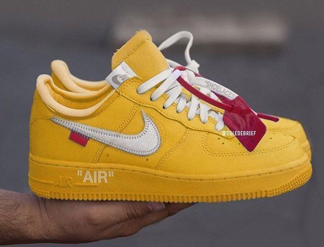 JustFreshKicks on X: Off-White x Nike Air Force 1 University Gold  Releasing 2021   / X