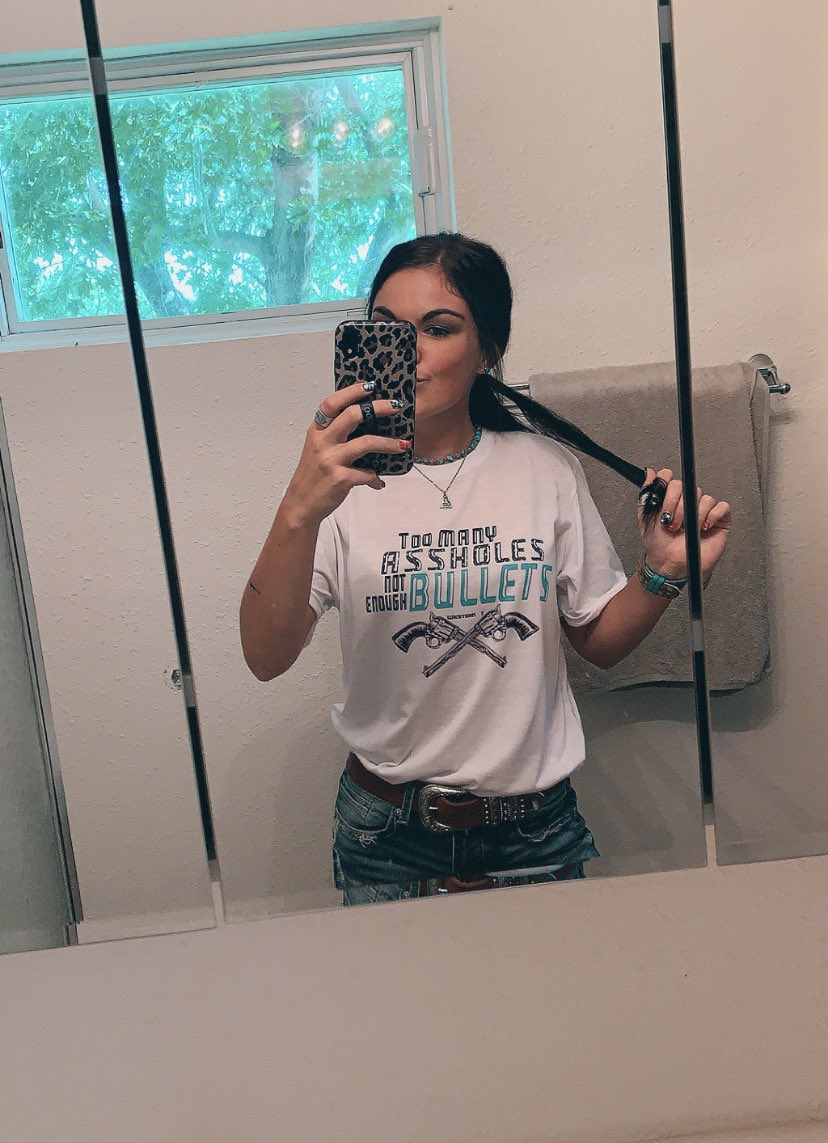 westerntbrand's tweet photo. We’re adding a new T to the site EVERYDAY until we launch our brand reps! 😍 • Not Enough Bullets • is up in Western Original collection now 🙌🏽 https://t.co/sh7UJT2jm2