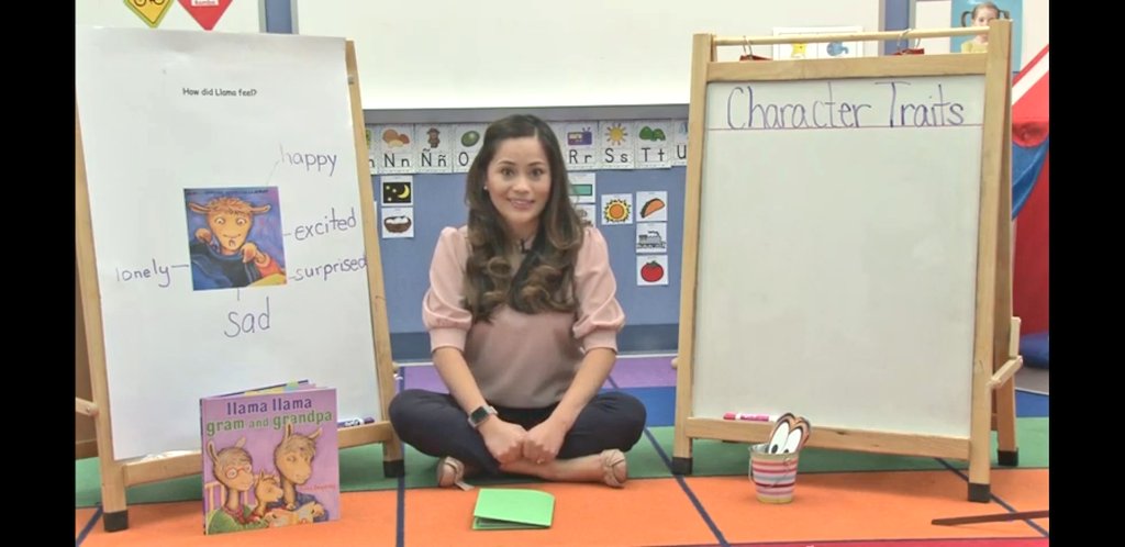 MsKimSwenson's tweet photo. Check out this extraordinary @NISDGlenoaks teacher, @MsSandySalazar rocking a reading lesson on rhyming and character traits for @NISDTeachLearn! I am so fortunate to have her on my team! #NISDFamily #NISDAtHome #NISD #NISDdl #WeAreOneGO https://t.co/dWnWIbjfp2 https://t.co/rxIbRLoP99