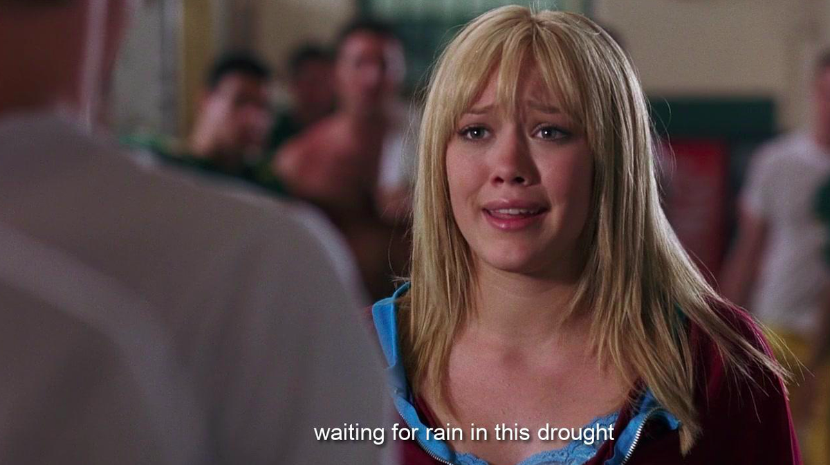 cloispage's tweet photo. it's the 16th anniversary to a cinderella story so let's remember this iconic scene https://t.co/kU91oPdGRf