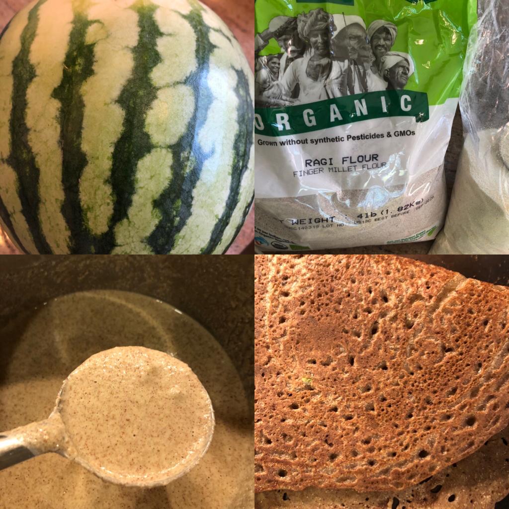 elazfoodchannel's tweet photo. **Watermelon Rind Dosa**
#watermelonrind
#raagiflour #sooji #besan #riceflour
cumin seeds green chili ginger
Salt to taste
Keep it aside for 30 minutes. https://t.co/3W1kwZKsjL