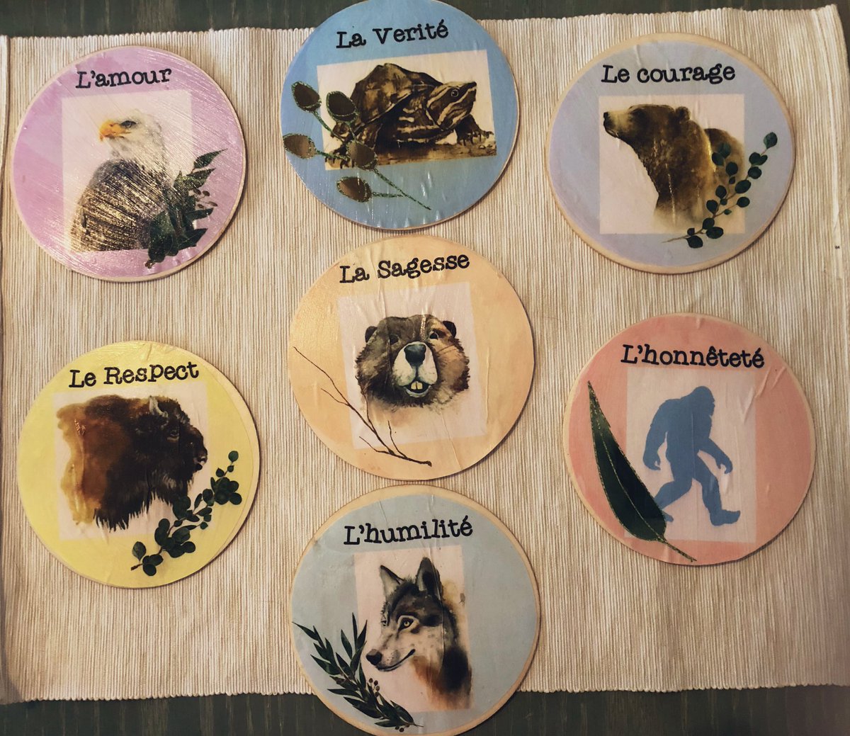 MmePemberton's tweet photo. Nos sept enseignements sacrés! 🐾🐺🦅🐢🐻🐂❤️Can’t wait to use these 7 sacred teachings as a foundation for learning in my classroom this September! Let’s see if we can honour all 7 teachings! #Frimm #indigène #nossalledeclasse #indigenouseducators #decolonizetheclassroom https://t.co/mZ8jcs4FAN