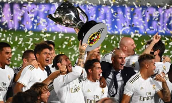 Real Madrid seal La Liga title as Karim Benzema double defeats Villarreal