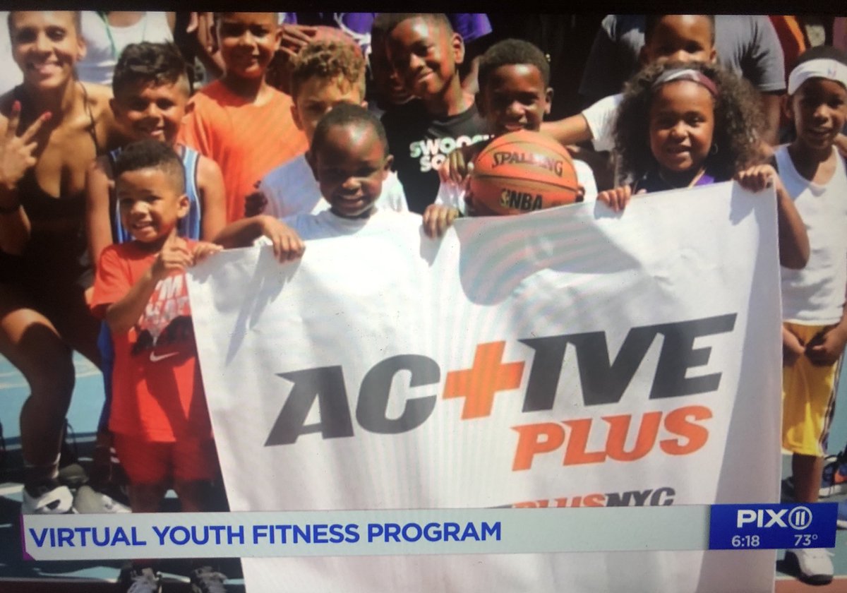 SuzanneMTrainor's tweet photo. What will sports and fitness look like for kids in the new normal? Check out @ActivePlusNYC covered by @PIX11News @WeatherAnchorMa for its virtual outreach to students #whygetactive #beactiveplus #COVID https://t.co/CrvWH1xt8G