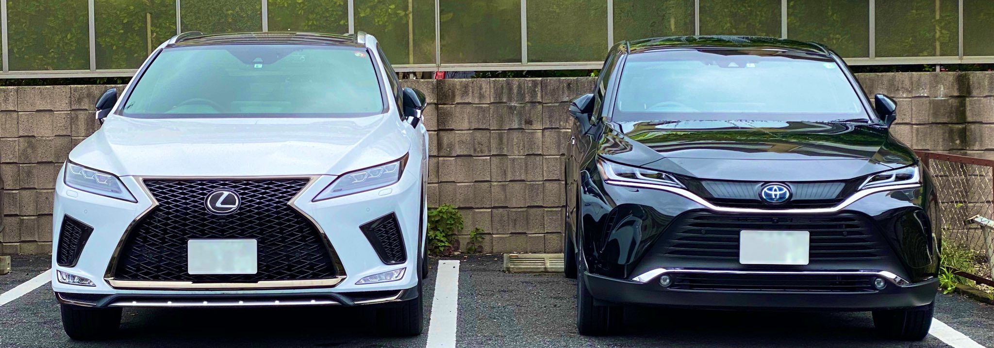 ドラヨス ワンソクtube 22万人 クルマ買う系youtuber 在 Twitter 上 レクサスrxと新型ハリアー 並べるとハリアーの方がやはり一回り小さい ていうかrxがデカイだけか 笑 白が膨張色もいうのもあると思う T Co Zazow8kwg8 Twitter