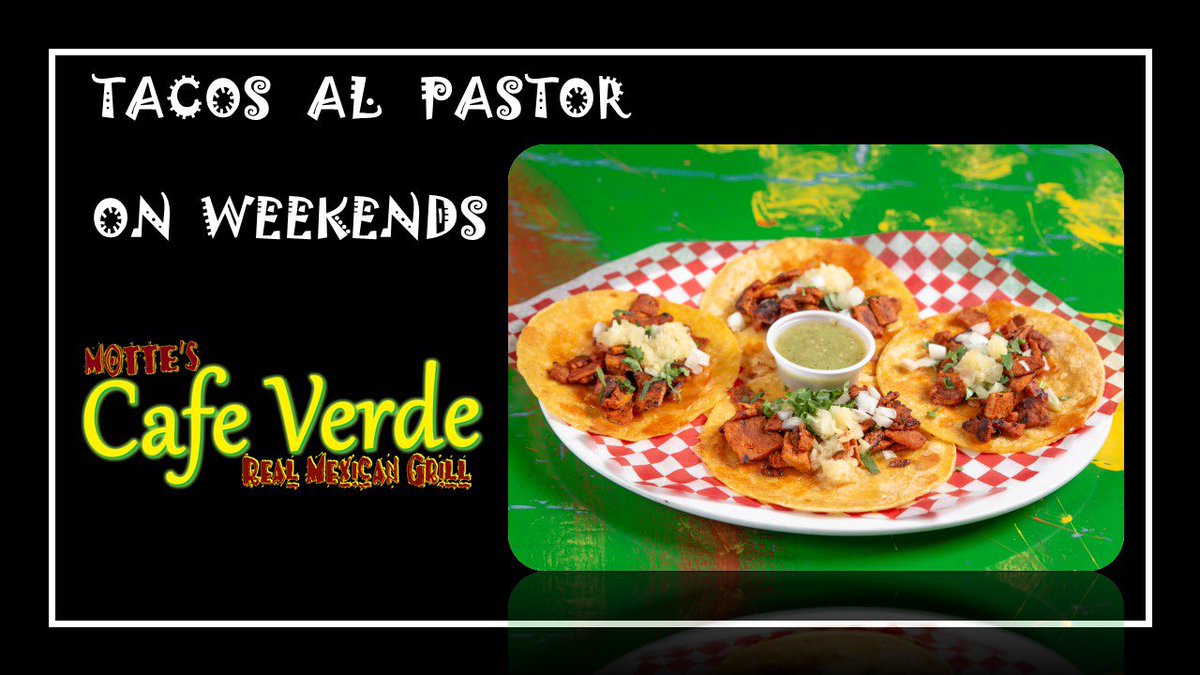 _cafeverde's tweet image. Tacos al Pastor available tomorrow July 17th and then every Friday and Saturday!