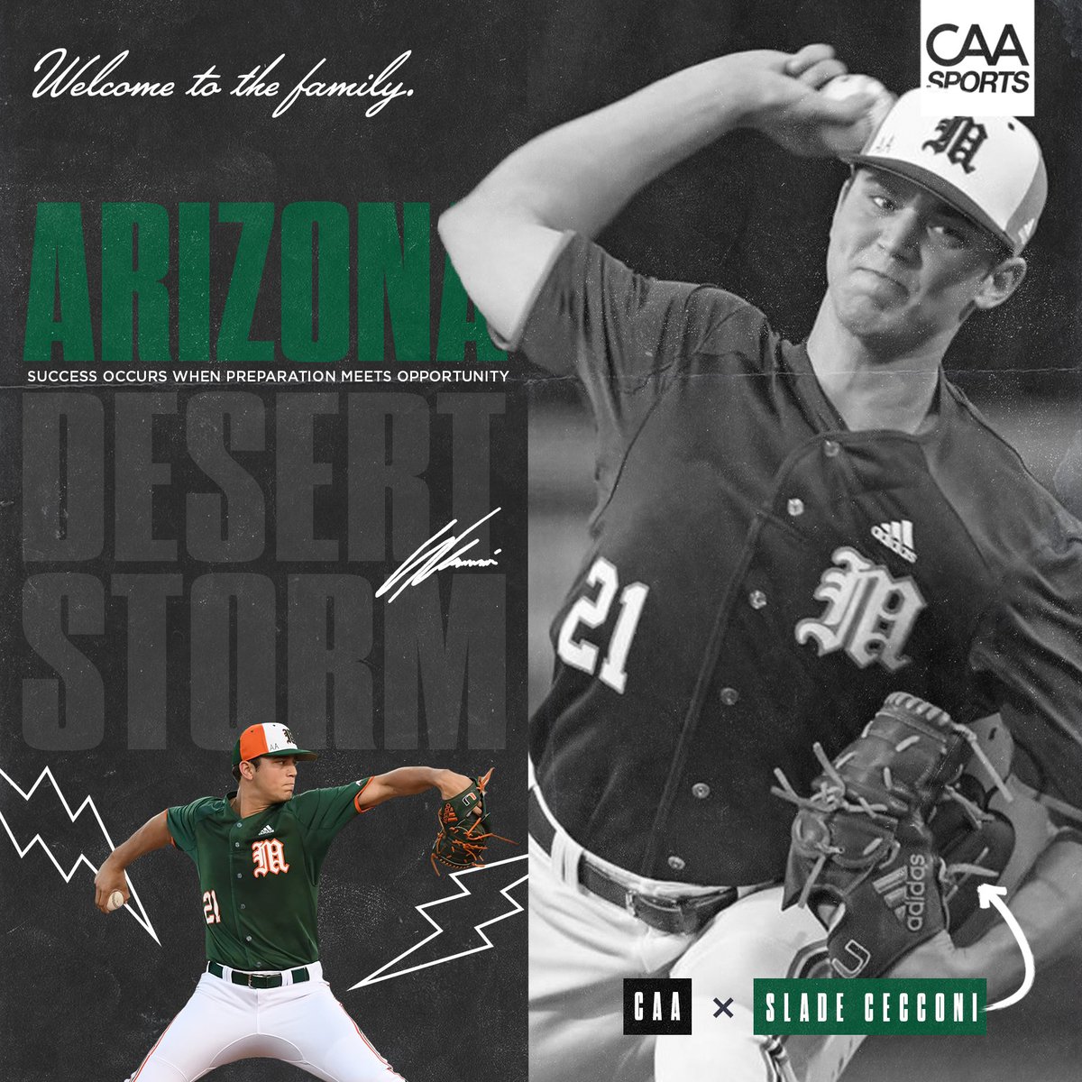CAA_Baseball's tweet photo. Welcome to the @CAA_Sports family, @slade_cecconi 🌵⁣
⁣⁣
The #Diamondbacks selected Slade 33rd overall in the 2020 #MLBDraft! #CAANext https://t.co/EQjKG3nnwP