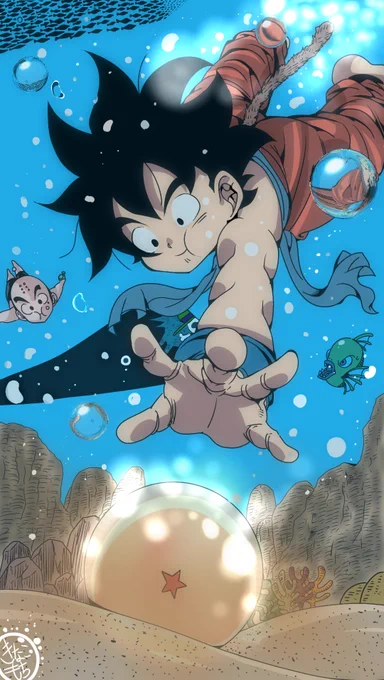 『ドラゴンボール探しの旅』
#ドラゴンボール #DragonBall
#イラスト 