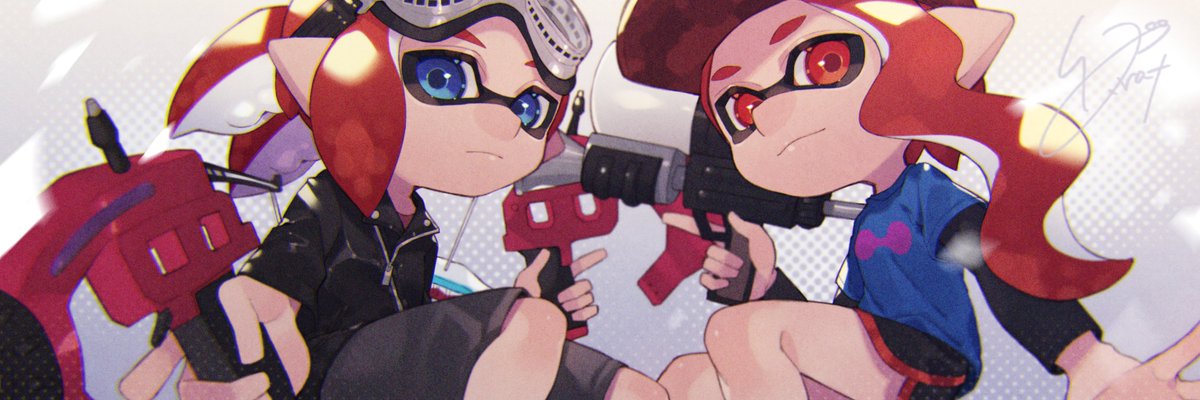 インクリング ,イカガール(スプラトゥーン) ,8号 「commission 」|P.ratのイラスト