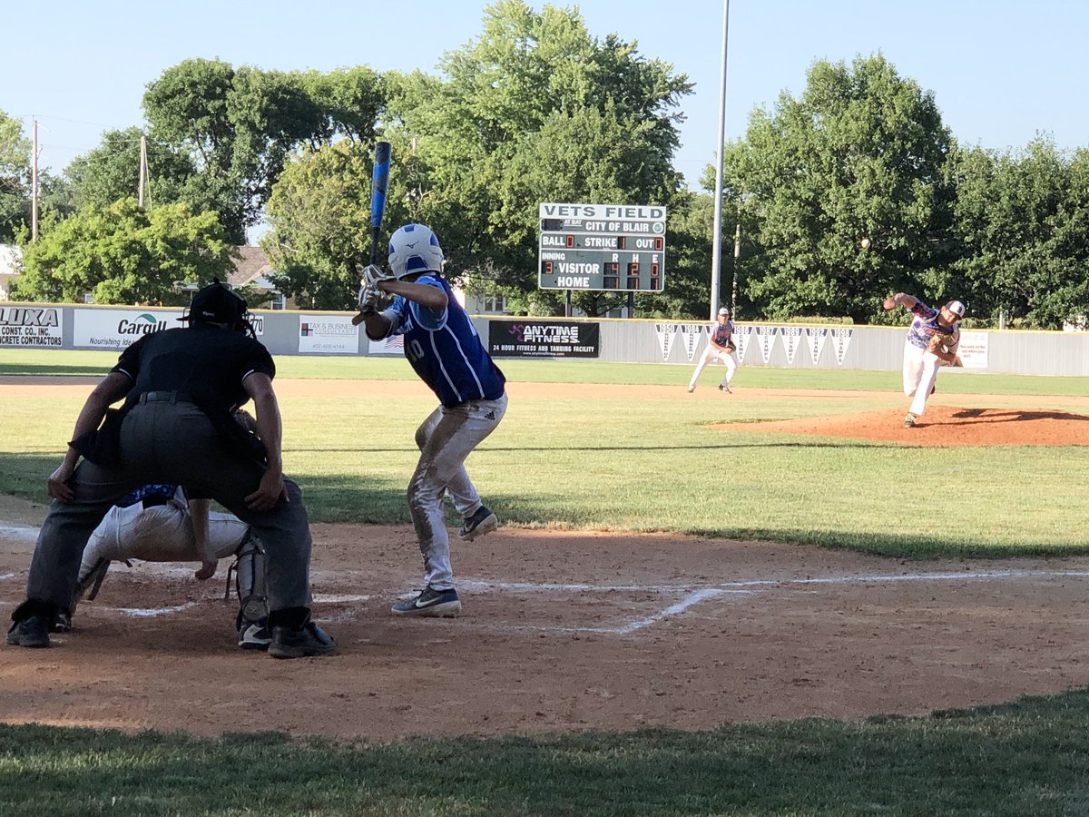 Gators Shea Wendt (Blair) thowing strikes to Owen Douglas and Cooper Mlnarik (Bennington) tonight.