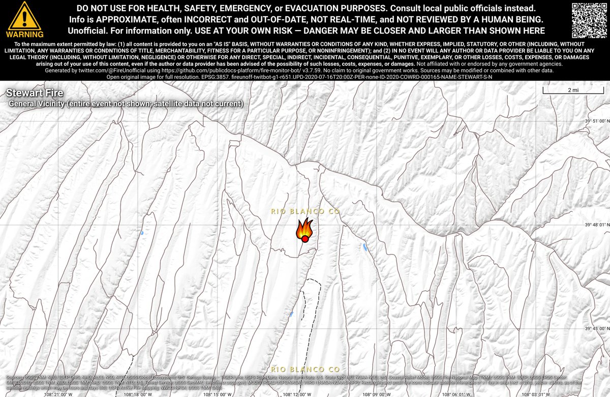 RockyMtnFireBot's tweet photo. #StewartFire 🔥 unofficial, automated update.
~23mi SW of Meeker, CO. ⚠️ DO NOT USE FOR SAFETY PURPOSES - See officials instead. May be incorrect; disclaimers in images. https://t.co/Lr4d41bwI6