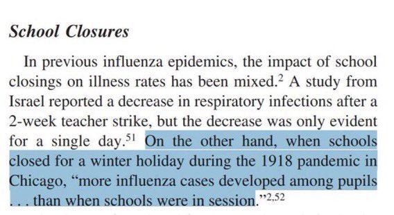 6/ Closing schools could even make spread worse—as we saw in 1918. Beware of paradoxical effect.  http://citeseerx.ist.psu.edu/viewdoc/download?doi=10.1.1.552.1109&rep=rep1&type=pdf