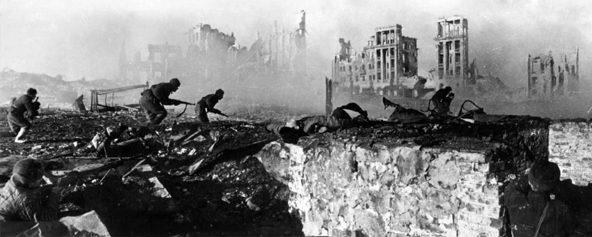 and then imagine hearing about their advance being halted by the onset of winter, right on the edges of moscow, while leningrad was besieged. and the relief felt when finally the nazis faced their first major defeat in stalingrad, an entire army group annihilated by soviet troops