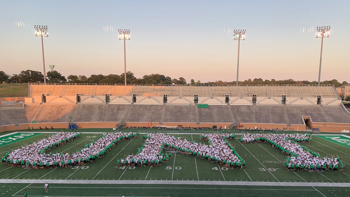 MeanGreenSports's tweet photo. Until we can #UNiTe again, we’ll be missing our Mean Green Family! 
#ThrowbackThursday https://t.co/TANnRXaFUc