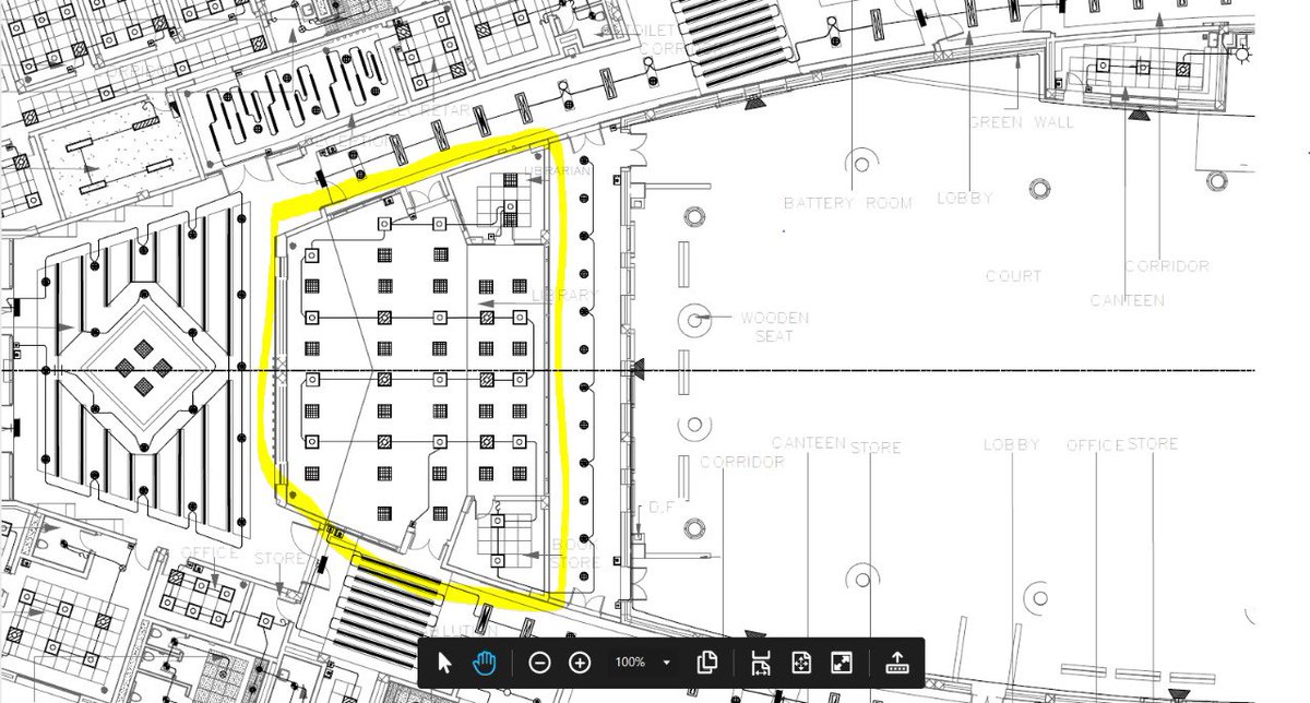 الآن ندخل على المخططات الكهربائية وتحديدًا مخطط الاضاءة للمكتبة ونتعرف على انواع الاضاءة الموجودة فيه حسب رموزها .