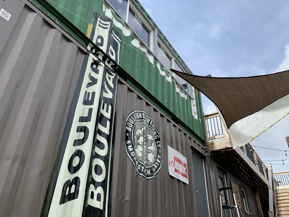 csbev's tweet photo. Smokestacks are popping up in The Iron District in North Kansas City! Great place, great concept, @Boulevard_Beer, this is awesome! Cheers friends! #TeamCSBevInstall https://t.co/IbAoeU8SHZ