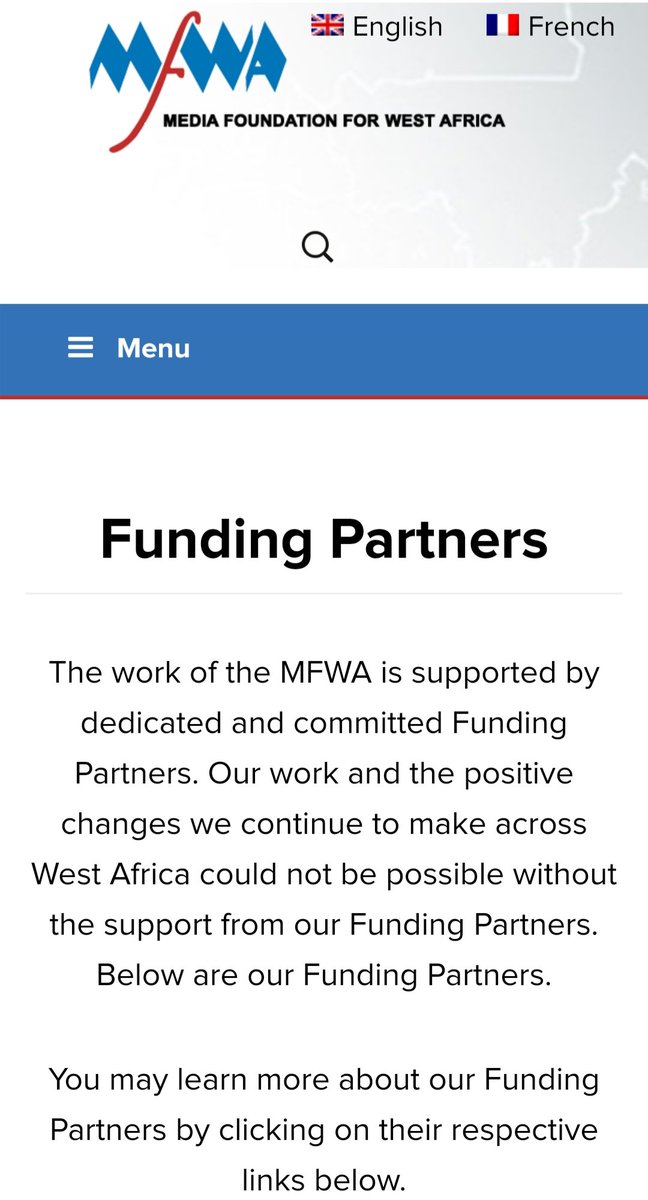 21) And who are the partners whose funding is so crucial to the operations of the Media Foundation for West Africa?