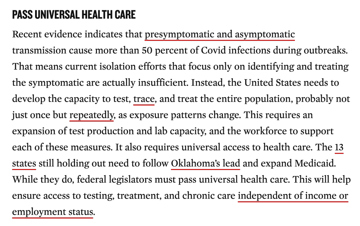 4. Instead, to safely reopen, we need a stronger safety net and more funding for schools, especially those affected by segregation. We need universal healthcare and internet, broad eligibility for federal and state nutrition programs and access to clean water for everyone.