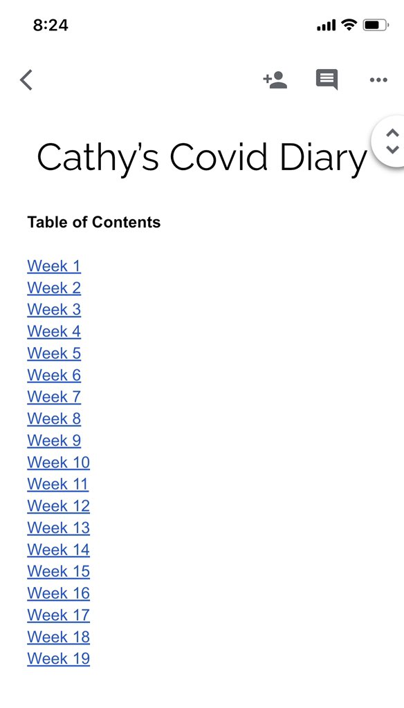 Now I’m going to cut and paste this thread into my Covid diary. Yes, its week 19. (Do you remember back in Narch how a month of this seemed like a long time?) Keeping this diary has helped me so much. It’s like documentary footage I can edit.