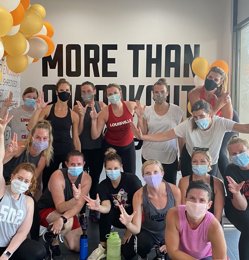 lcstockwell's tweet photo. These masked @gocards bird bandits just stole a tail kicking L’sUp game day workout at @Shred415 new Hurstborne location and we’re not mad about it! ❤️❤️❤️
#GoCards https://t.co/TO8vevlODW