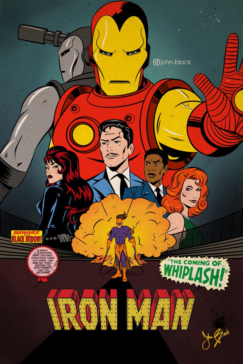 johnmikeblack's tweet photo. Iron Man 2 remake! Been rewatching the whole mcu in chronological order! #ironman #blackwidow #retro #remake https://t.co/gf4O3vq08D