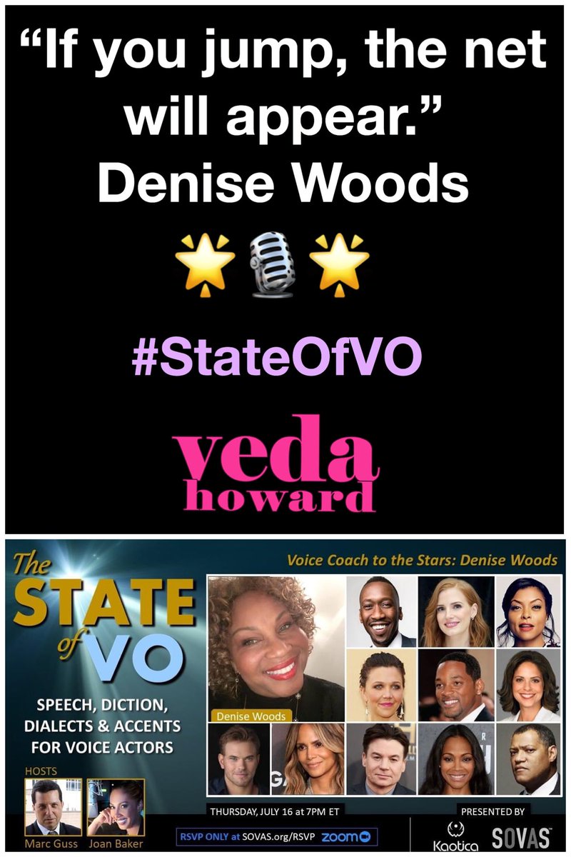 Well that was a DELIGHTFUL #StateOfVO with #DeniseWoods!!! 💗🎙💗 Thank you @Joanthevoice @rgaskins1 @MarcGuss! 
#VoiceActor