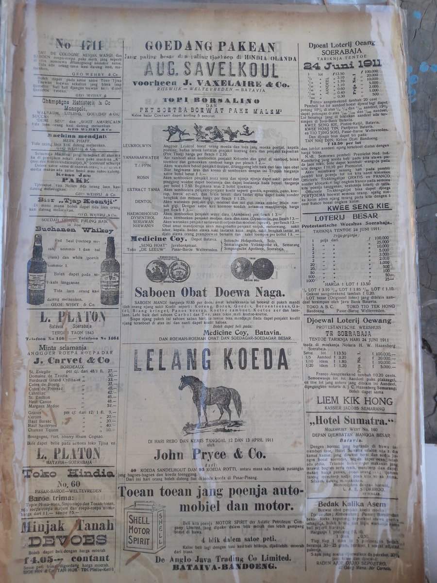 jasingabooks's tweet photo. Soerat chabar / koran 
TAMAN SARI
8 APRIL 1912
400 ribu .
Minat silahkan 
@suratkabar
@koranantik
@koranlawas . https://t.co/ZluqZaCoDI