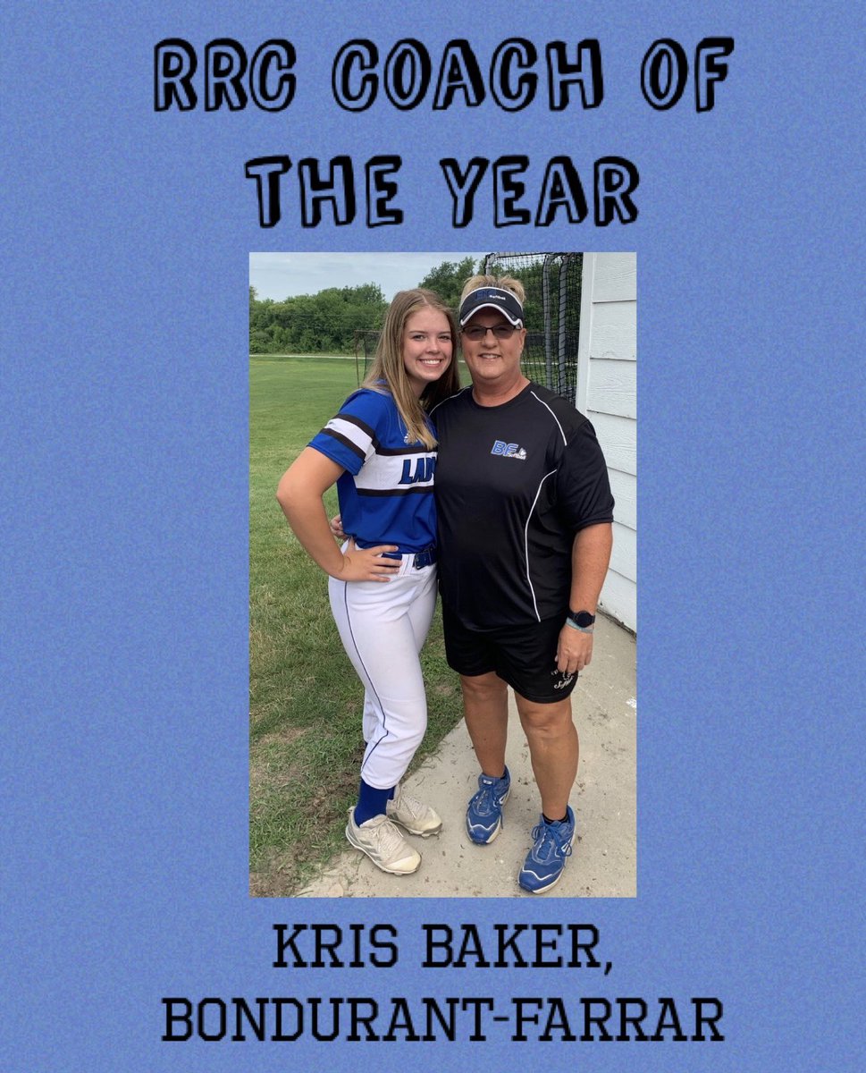 WeRLadyJaySB's tweet photo. Raccoon River Conference Coach of the Year:
Kris Baker, Bondurant-Farrar https://t.co/3GoKUb0XfX