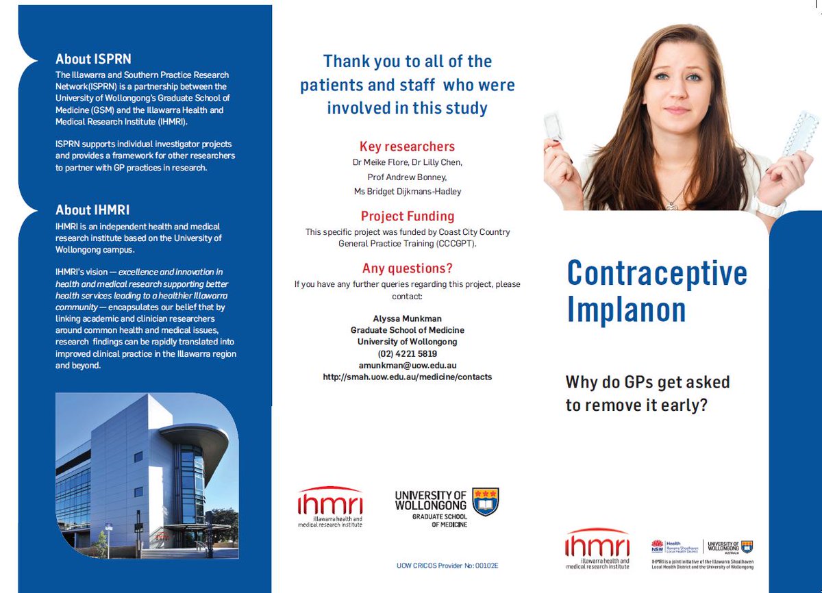 UOWGP's tweet photo. We have created a resource from the findings of our research into "Contraceptive Implanon: Why do GPs get asked to remove it early?" https://t.co/XCM9qDq0ce https://t.co/YS5iPBt41v