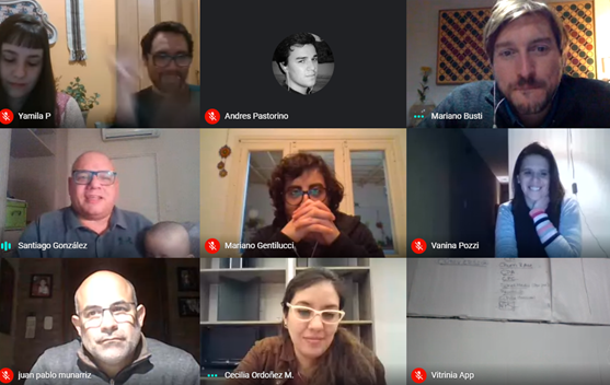 OpenFutureArg's tweet photo. Encuentro virtual con las startups Open Future #SeguimoscConectados @FedeColonnese @marianobusti @CeciOrdonezMart @Vaninapozzi @javidisarg @MGentilucci 
#Mendoza #Corrientes #SantiagoDE #3DFebrero #Junin #Pergamino #LaPlata #tecnologia #startups https://t.co/sH0hSUaY0l