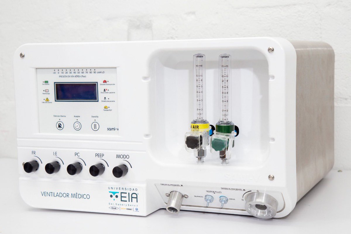 Haceb's tweet photo. Hoy, tras la aprobación del INVIMA, para iniciar la primera fase de los ensayos clínicos en humanos de los ventiladores InnspiraMED, ponemos nuestro talento y capacidad de producción, al servicio de un propósito común: brindar la posibilidad de salvar vidas en tiempos de covid-19 https://t.co/R2P22Vgqih