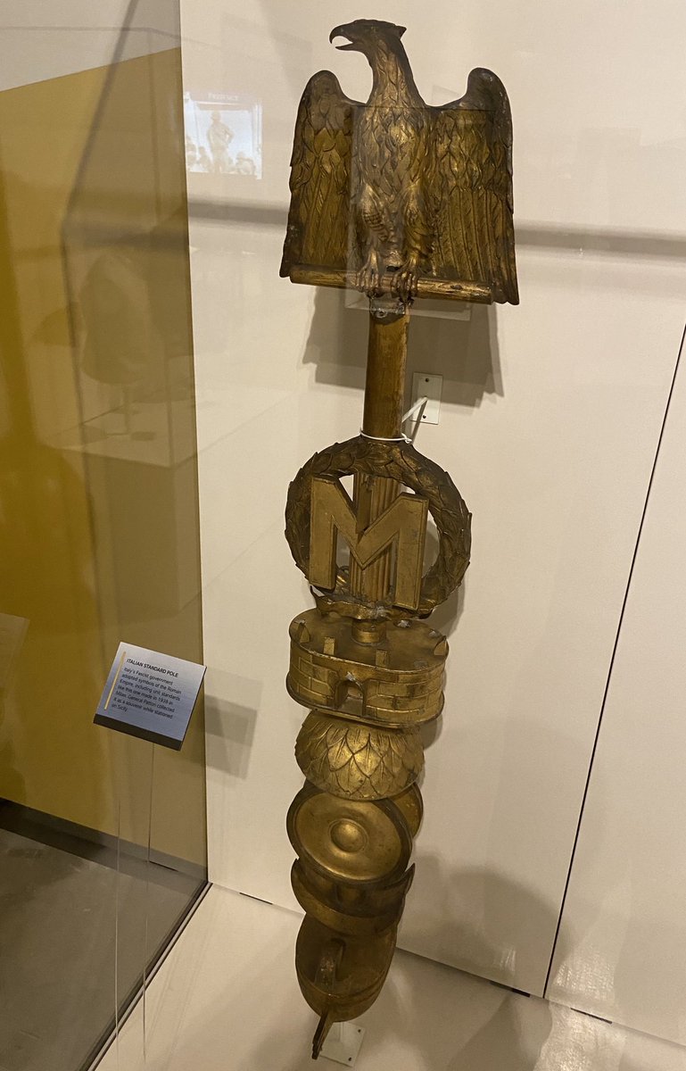 Patton also took items from the enemies that he fought in his wars. The Italian standard pole really caught my eye. Mussolini tried so hard to emulate the ancient Roman Empire—and obviously failed miserably. Patton collected it while in Sicily. Some interesting WWI items as well!