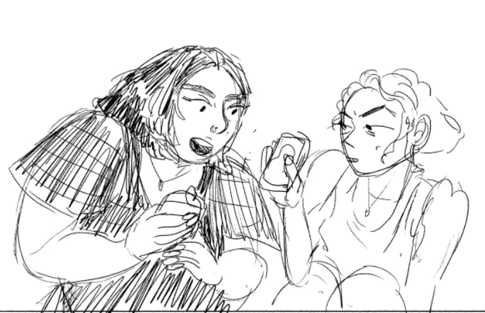 this is my fantasy fanart of  michelle laughing at the things i show her 