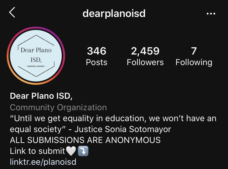 thepeshturtle's tweet photo. tw // sexual assault 

hii everyone!! @ dearplanoisd on insta has been raising awareness for sexual harrasment on plano isd campuses. we encourage you to check out their page and spread the word!!! https://t.co/9Sg9L0YH29