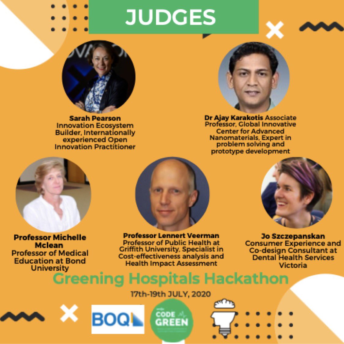 amsacodegreen's tweet photo. Finally, we would like to announce our judges for the hackathon! Each team will be given 5mins to pitch their idea to the panel on Sunday afternoon! 💡🏥♻️

We can’t wait to kick it all off thisafternoon!!! ✅✅✅ https://t.co/UtGp9nKxlz