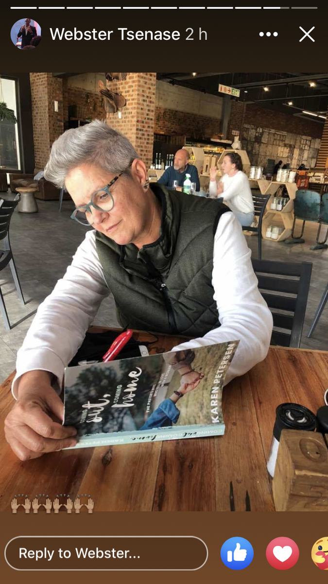 karenpetersenza's tweet image. So excited to sign off the proof of my memoir with Webster from TW Publishers. Already available on Kindle amzn.to/2ZfZ6Fu