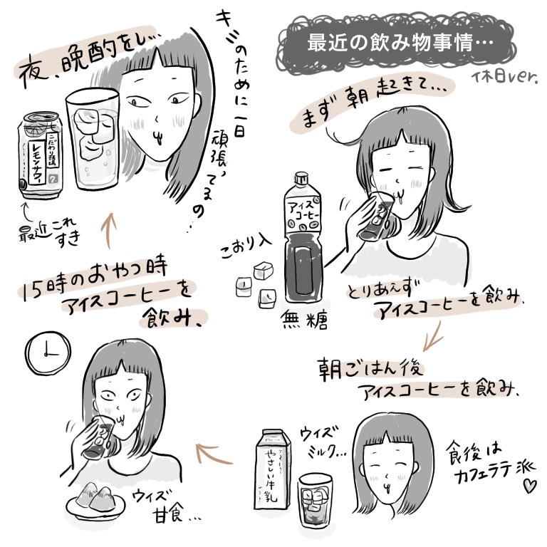 最近の飲み物事情
#日常漫画 #柿ノ種まきこ 