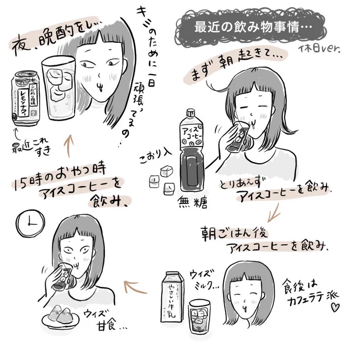 最近の飲み物事情#日常漫画 #柿ノ種まきこ 